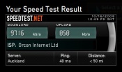 Orcon speed test